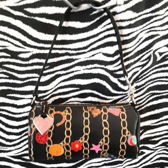 Retired style & pattern! Dooney & Bourke small "Charms" barrel bag or wristlet! - Picture 1 of 11